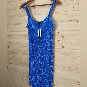 $70 NEW BANANA REPUBLIC XS Lightweight & Stylish Blue Floral Patterned Sundress